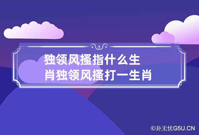 独领风搔指什么生肖 独领风搔打一生肖-第1张-星座-忧悟居