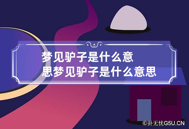 梦见驴子是什么意思 梦见驴子是什么意思周公解梦-第1张-解梦-忧悟居