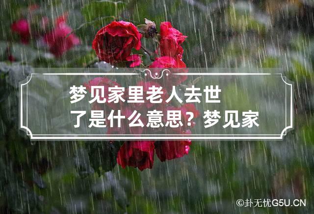 梦见家里老人去世了是什么意思？ 梦见家里老人死了预示着什么-第1张-解梦-忧悟居