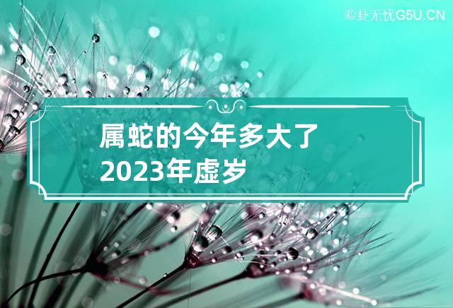 属蛇的今年多大了2023年虚岁-第1张-星座-忧悟居